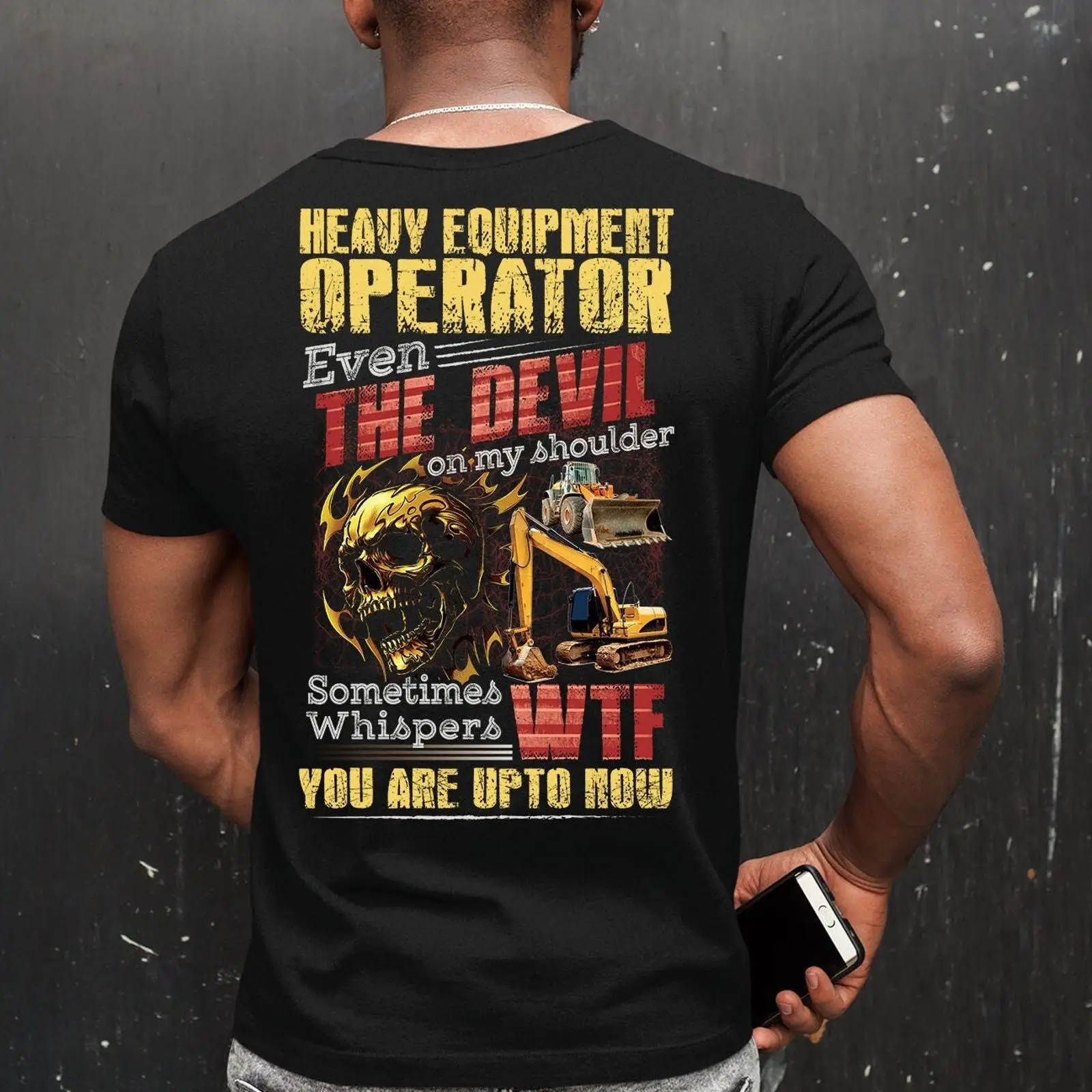 Heavy Equipment Quotes - Camiseta Engraçada de Caveira para Operador